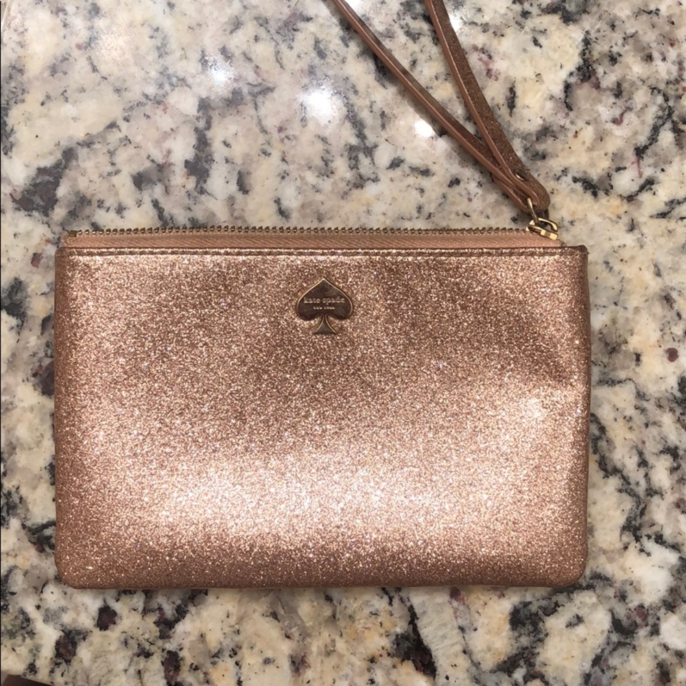 Kate Spade GolD Glittery Wristlet
